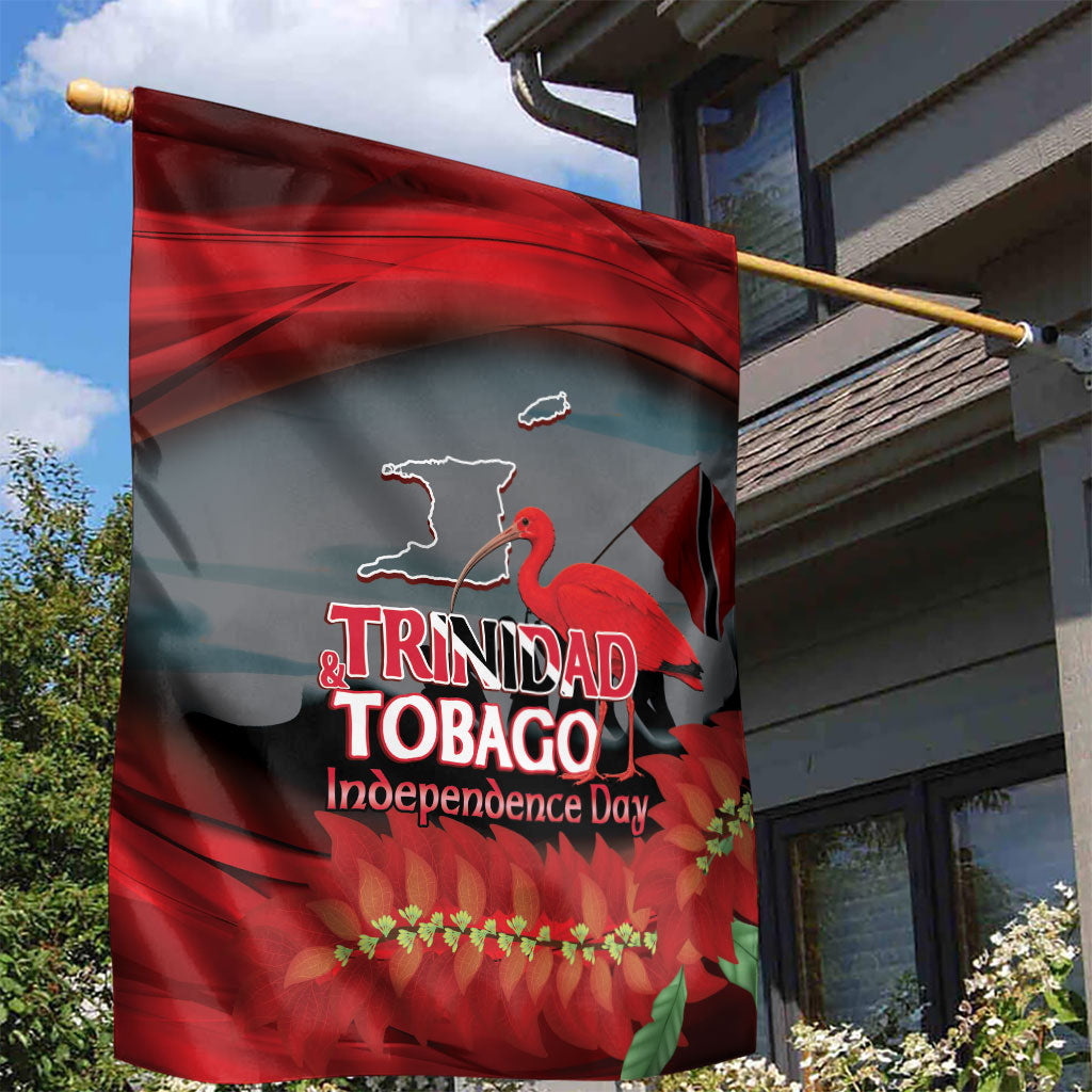 Trinidad and Tobago Independence Day Garden Flag Scarlet Ibis And Chaconia Flowers