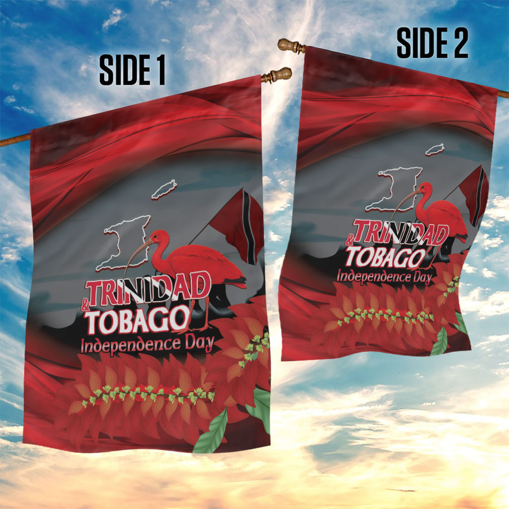 Trinidad and Tobago Independence Day Garden Flag Scarlet Ibis And Chaconia Flowers