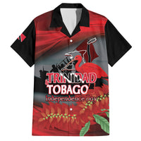 Personalized Trinidad and Tobago Independence Day Hawaiian Shirt Scarlet Ibis And Chaconia Flowers