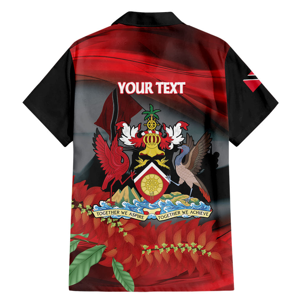 Personalized Trinidad and Tobago Independence Day Hawaiian Shirt Scarlet Ibis And Chaconia Flowers