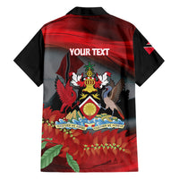 Personalized Trinidad and Tobago Independence Day Hawaiian Shirt Scarlet Ibis And Chaconia Flowers