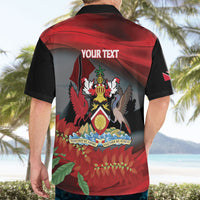 Personalized Trinidad and Tobago Independence Day Hawaiian Shirt Scarlet Ibis And Chaconia Flowers