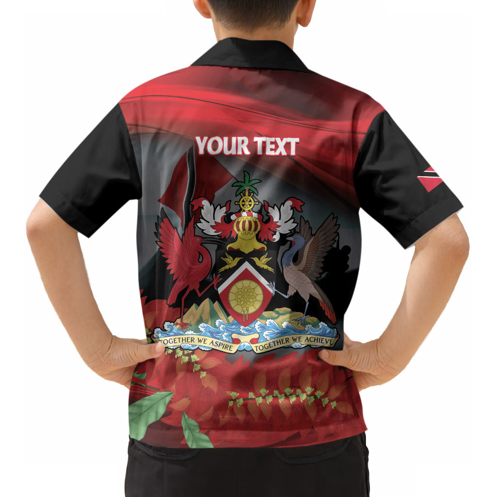 Personalized Trinidad and Tobago Independence Day Kid Hawaiian Shirt Scarlet Ibis And Chaconia Flowers LT14