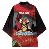 Personalized Trinidad and Tobago Independence Day Kimono Scarlet Ibis And Chaconia Flowers