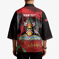 Personalized Trinidad and Tobago Independence Day Kimono Scarlet Ibis And Chaconia Flowers