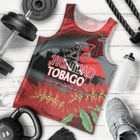 Personalized Trinidad and Tobago Independence Day Men Tank Top Scarlet Ibis And Chaconia Flowers
