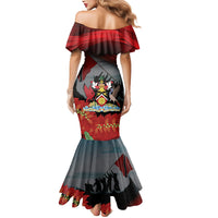 Personalized Trinidad and Tobago Independence Day Mermaid Dress Scarlet Ibis And Chaconia Flowers
