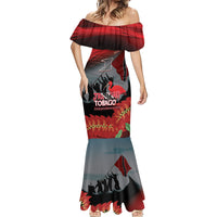Personalized Trinidad and Tobago Independence Day Mermaid Dress Scarlet Ibis And Chaconia Flowers