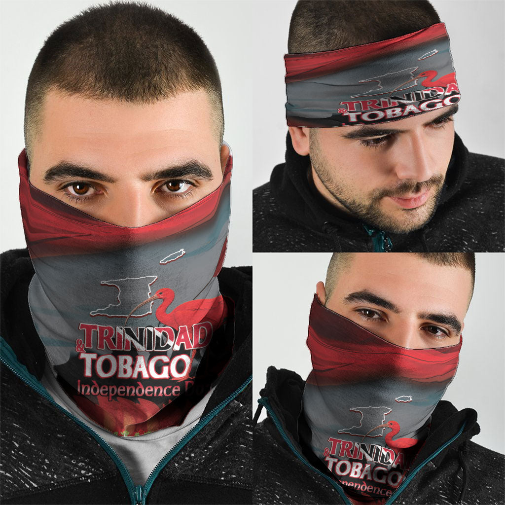Trinidad and Tobago Independence Day Neck Gaiter Scarlet Ibis And Chaconia Flowers