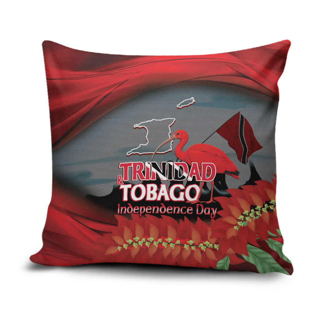 Trinidad and Tobago Independence Day Pillow Cover Scarlet Ibis And Chaconia Flowers