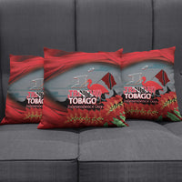 Trinidad and Tobago Independence Day Pillow Cover Scarlet Ibis And Chaconia Flowers
