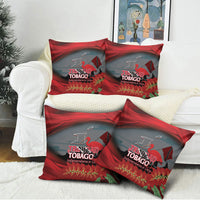 Trinidad and Tobago Independence Day Pillow Cover Scarlet Ibis And Chaconia Flowers