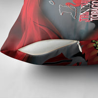Trinidad and Tobago Independence Day Pillow Cover Scarlet Ibis And Chaconia Flowers
