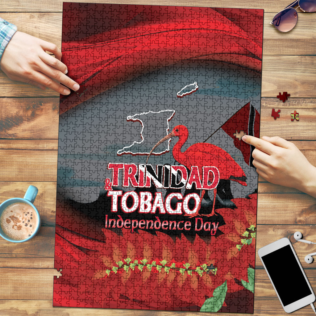 Trinidad and Tobago Independence Day Puzzle Scarlet Ibis And Chaconia Flowers
