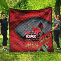 Trinidad and Tobago Independence Day Quilt Scarlet Ibis And Chaconia Flowers