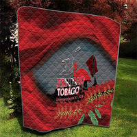 Trinidad and Tobago Independence Day Quilt Scarlet Ibis And Chaconia Flowers