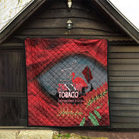 Trinidad and Tobago Independence Day Quilt Scarlet Ibis And Chaconia Flowers