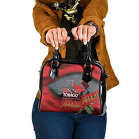 Trinidad and Tobago Independence Day Shoulder Handbag Scarlet Ibis And Chaconia Flowers