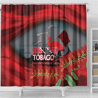 Trinidad and Tobago Independence Day Shower Curtain Scarlet Ibis And Chaconia Flowers
