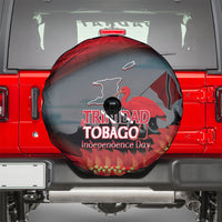Trinidad and Tobago Independence Day Spare Tire Cover Scarlet Ibis And Chaconia Flowers