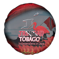Trinidad and Tobago Independence Day Spare Tire Cover Scarlet Ibis And Chaconia Flowers