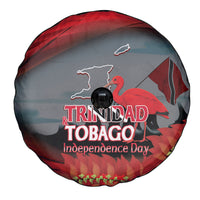 Trinidad and Tobago Independence Day Spare Tire Cover Scarlet Ibis And Chaconia Flowers