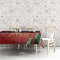 Trinidad and Tobago Independence Day Tablecloth Scarlet Ibis And Chaconia Flowers