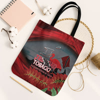 Trinidad and Tobago Independence Day Tote Bag Scarlet Ibis And Chaconia Flowers