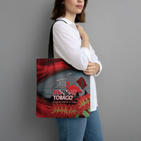 Trinidad and Tobago Independence Day Tote Bag Scarlet Ibis And Chaconia Flowers