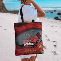 Trinidad and Tobago Independence Day Tote Bag Scarlet Ibis And Chaconia Flowers