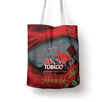 Trinidad and Tobago Independence Day Tote Bag Scarlet Ibis And Chaconia Flowers