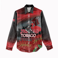 Personalized Trinidad and Tobago Independence Day Women Casual Shirt Scarlet Ibis And Chaconia Flowers