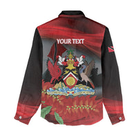 Personalized Trinidad and Tobago Independence Day Women Casual Shirt Scarlet Ibis And Chaconia Flowers
