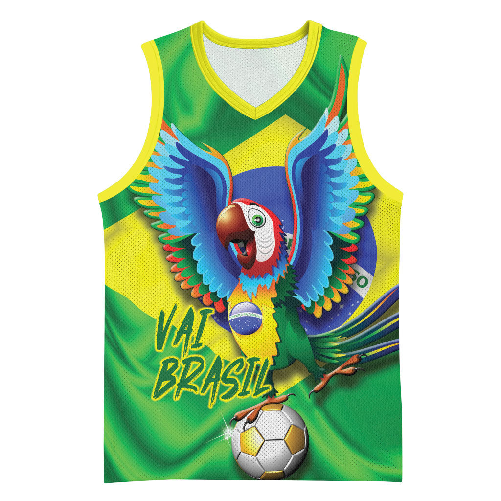 Vai Brasil Football Basketball Jersey 2026 Go Canarinho Macaw Parrot Flag Proud