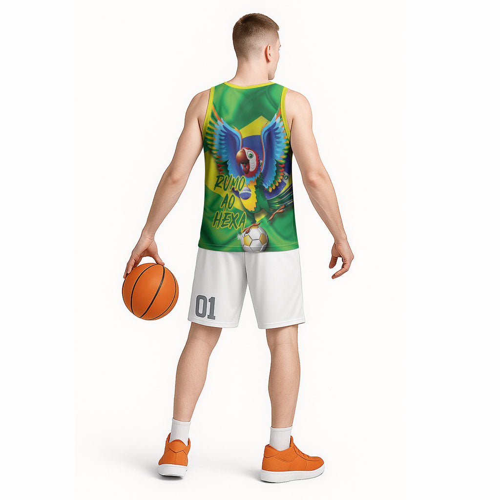Vai Brasil Football Basketball Jersey 2026 Go Canarinho Macaw Parrot Flag Proud