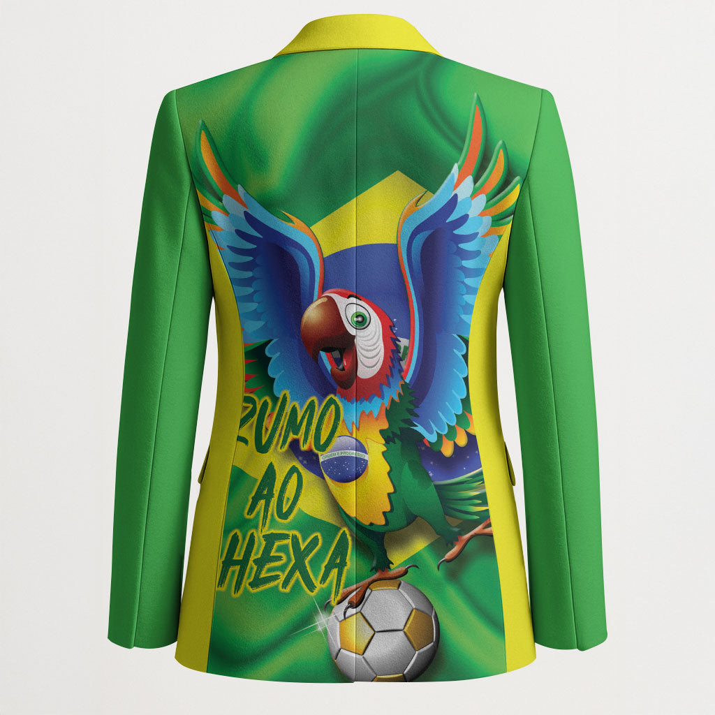 Vai Brasil Football Blazer 2026 Go Canarinho Macaw Parrot Flag Proud
