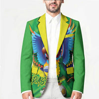 Vai Brasil Football Blazer 2026 Go Canarinho Macaw Parrot Flag Proud