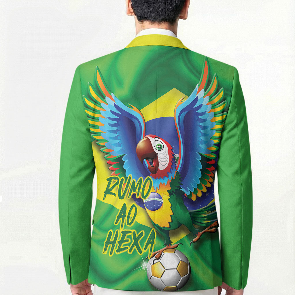 Vai Brasil Football Blazer 2026 Go Canarinho Macaw Parrot Flag Proud