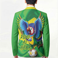 Vai Brasil Football Blazer 2026 Go Canarinho Macaw Parrot Flag Proud