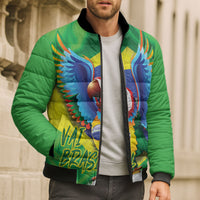 Vai Brasil Football Bomber Puffer Jacket 2026 Go Canarinho Macaw Parrot Flag Proud