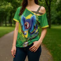 Vai Brasil Football Cross Shoulder Shirt 2026 Go Canarinho Macaw Parrot Flag Proud