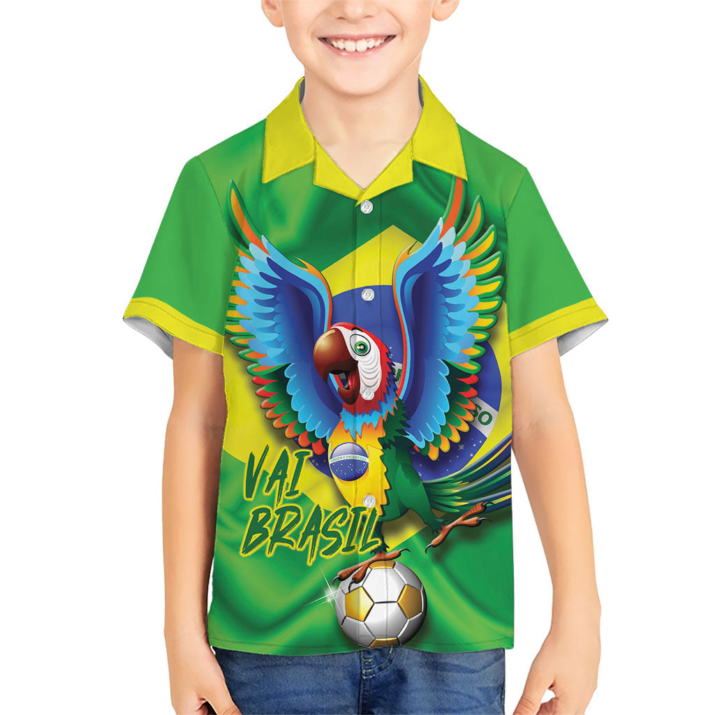 Vai Brasil Football Hawaiian Shirt 2026 Go Canarinho Macaw Parrot Flag Proud