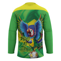Vai Brasil Football Hockey Jersey 2026 Go Canarinho Macaw Parrot Flag Proud