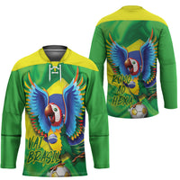 Vai Brasil Football Hockey Jersey 2026 Go Canarinho Macaw Parrot Flag Proud