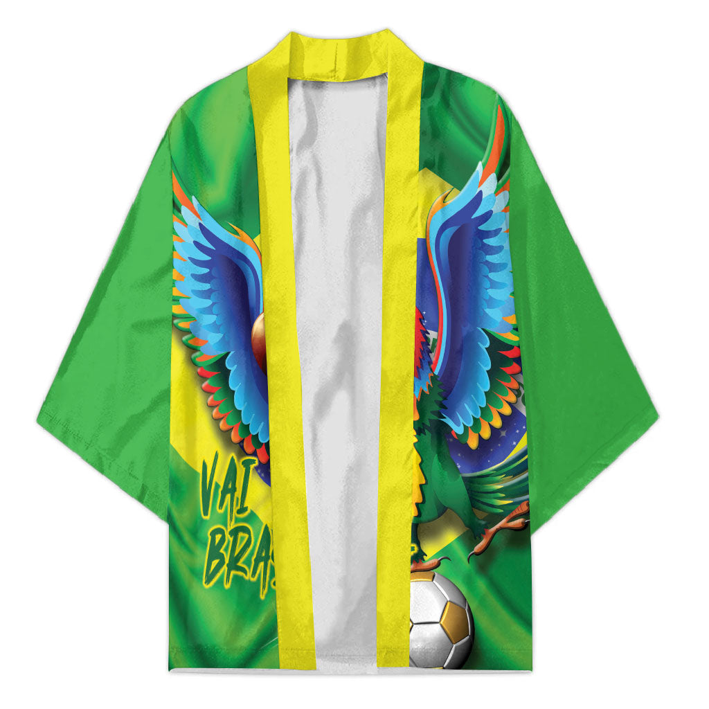 Vai Brasil Football Kimono 2026 Go Canarinho Macaw Parrot Flag Proud