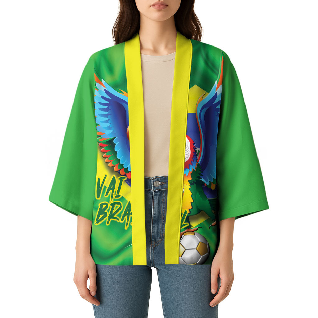 Vai Brasil Football Kimono 2026 Go Canarinho Macaw Parrot Flag Proud