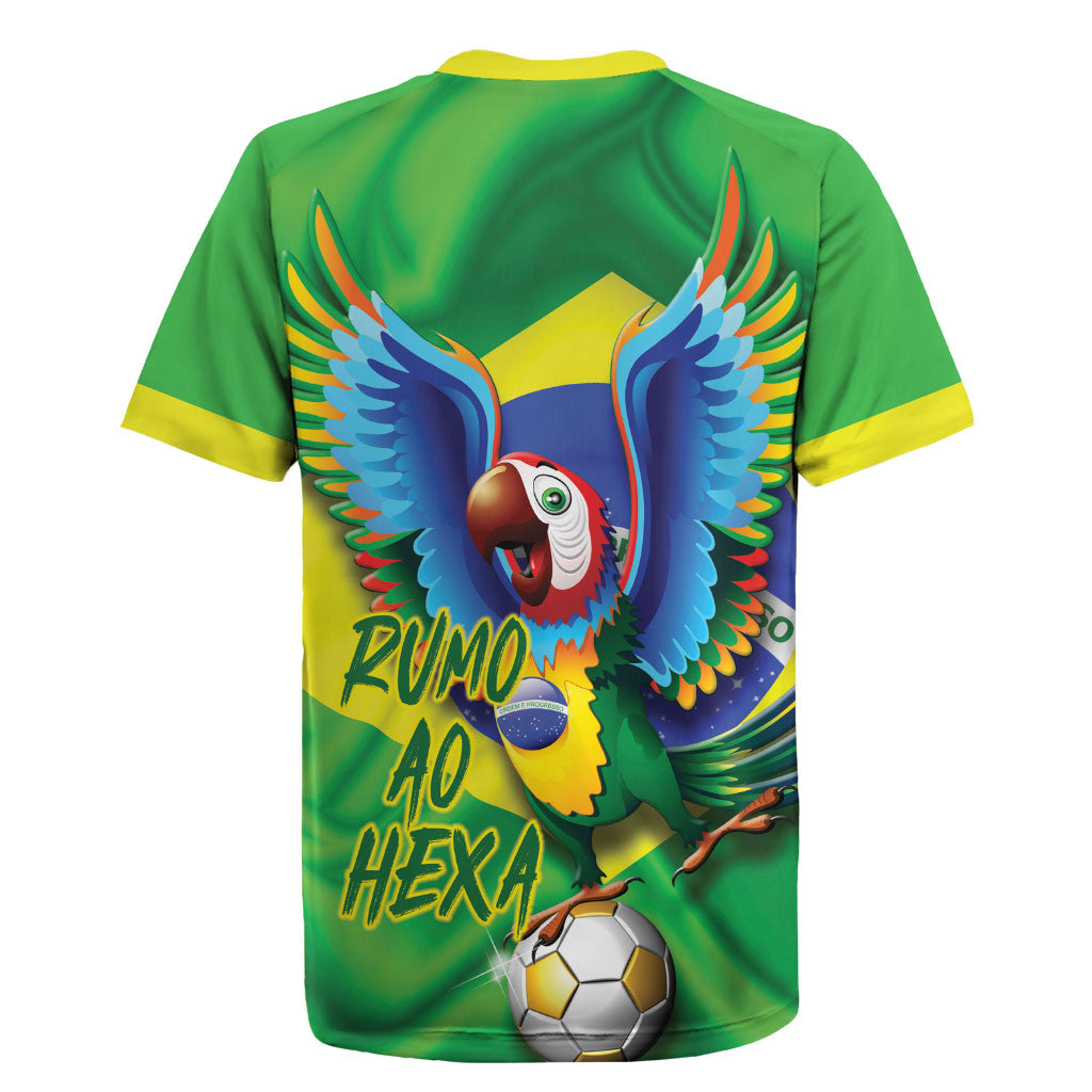 Vai Brasil Football Rugby Jersey 2026 Go Canarinho Macaw Parrot Flag Proud