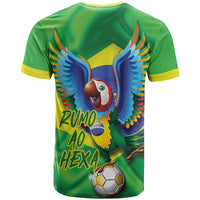 Vai Brasil Football T Shirt 2026 Go Canarinho Macaw Parrot Flag Proud
