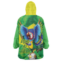 Vai Brasil Football Wearable Blanket Hoodie 2026 Go Canarinho Macaw Parrot Flag Proud