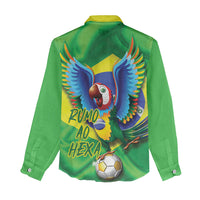 Vai Brasil Football Women Casual Shirt 2026 Go Canarinho Macaw Parrot Flag Proud